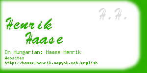 henrik haase business card